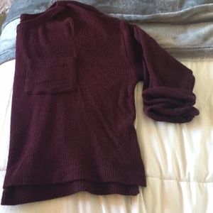LUSH purple slight crop sweater